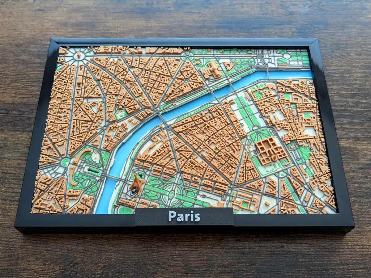 Quadro Decorativo 3D de Cidades | Arte E Geografia Em Destaque